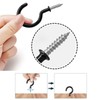 Mcoser 20PCS Screw in Hooks 1-1/4 inch Metal Black Cup