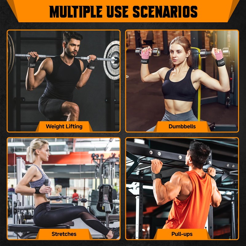 COFIT Wrist Straps for Weightlifting, Workout Wrist Wraps with Double