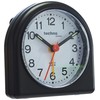 Technoline Quartz Alarm Clock Model SD Black Analogue Noctilucent Hands