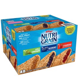 Kellogg's Nutri-Grain Breakfast Bar Variety Pack, 1.3 Ounce, 48 Count (2 Pack)