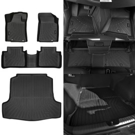 Naibeve Floor Mats for Nissan Maxima 2016-2024 - All Weather Custom Fit for Nissan Maxima Floor Mats Liners with Cargo Liner Accessories