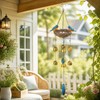 MUMTOP Wind Chime for Outside, Blue Bird Resin Wind Bells