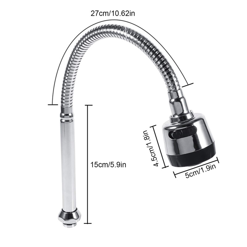 304 Stainless Steel Swivel Spout, Extension Kitchen Sink Faucet Pipe