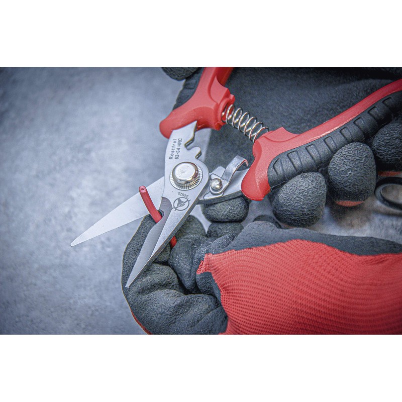 Kraftmann 50620 Stainless Steel Universal Scissors, Silver/Red/Black, 180 mm