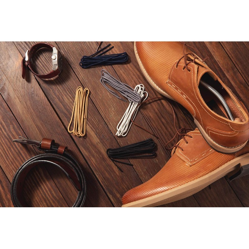 Kaps Round Thin, Waxed, 2mm, High Quality, 100% Cotton Shoelaces