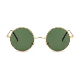 JoXiGo Sunglasses Mens Women Polarised UV400 Protection - Retro Round Classic Metal Frame