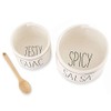 Mud Pie Salsa & Guac Bowl Set, white, salsa 3""