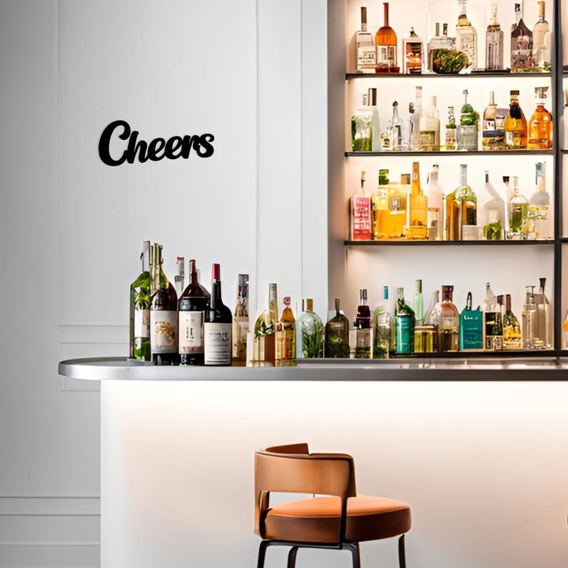 Cheers Lettering - Decorative Bar Wall Sign - Counter Decoration