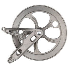 Strata Ball Bearing Style Clothesline Pulley - 6.5'' Heavy Duty Metal, Rustproof Silver for Outdoor Laundry Drying, Line Pulley for Clothes, Coats, Blankets, and More