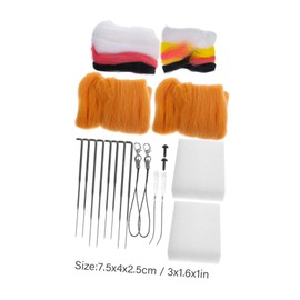 Operitacx 2 Sätze Bausatz aus Wollfilz Nadeleinfädler Bausätze Werkzeuge zum Nadelfilzen Nadeln Vlies Stoff DIY-Bastelmaterialpaket Wollfilz-Set Wollfilzen Starter-Kit Nadelfilzset Anfänger