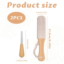 Nuqin Pumice Stone for Feet,2pcs Foot Pumice Stone,Double Sided Foot Pumice for Corn Dead Skin Cracked Heel Remover for Feet,Foot Files for Hard Skin(White)