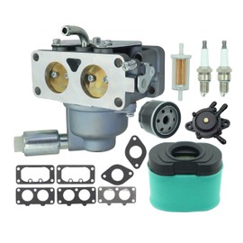 MIA11461 Carburetor Compatible with John Deere D125 D130 D140 D150 D170 LA135 LA145 LA155 LA165 LA175 X130R X140 X165 Z235 Z245 Z255 Z425 ZTrak Mower Engine with Air Filter Fuel Pump Kit