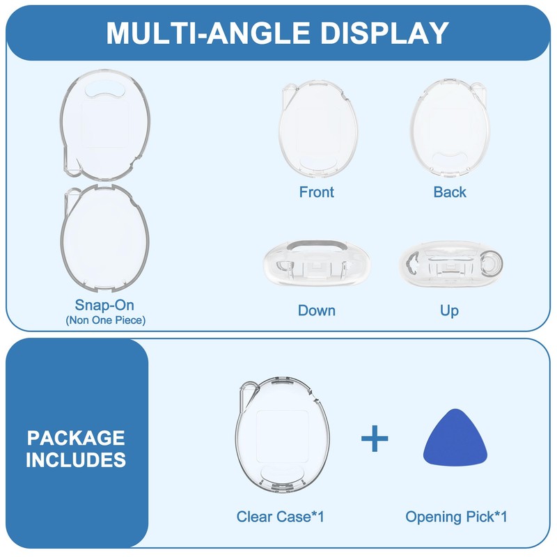 SGHLDE for Tamagotchi Connection V3 Case, Clear Hard PC Drop-Proof