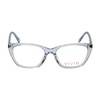 Vivid Designer Reading Eye Glasses 886 in Shiny Light Blue/Crystal