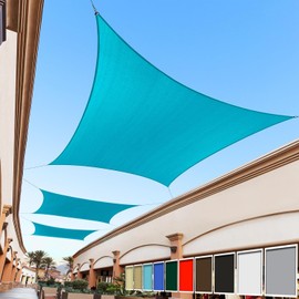 Royal Shade 13' x 23' Turquoise Rectangle Square Sun Shade Sail Order to Make RTAPR0814 Canopy, UPF50+ 95% UV Blockage, 200GSM Commercial Standard Heavy Duty, 3 Years Warranty (We Make Custom Size)