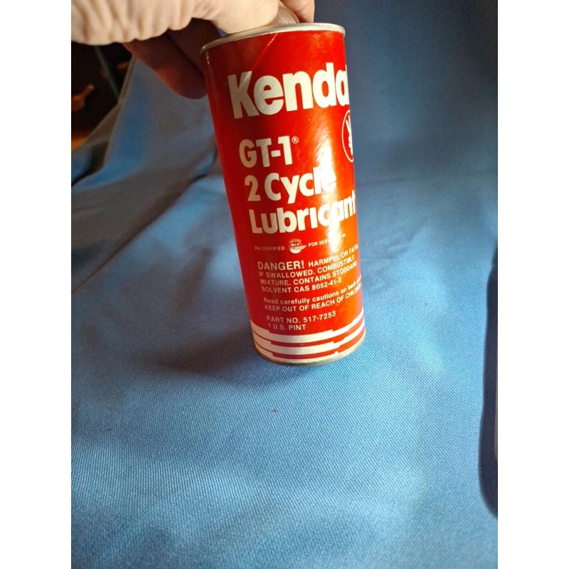 Kendall Vintage KENDALL 2-Cycle Lubricant Motor Oil GT-1 Unopened 16oz