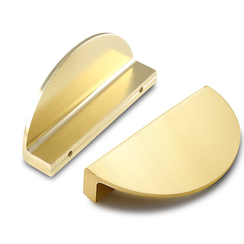 Jiozermi 2 Packs Half Moon Cabinet Pulls, 2 1/2 inch