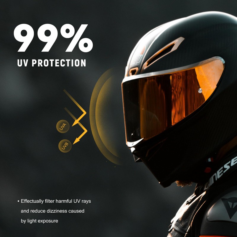 XINGWU Motorcycle Helmet Visor Replacement for HJ-34P Tinted C10 Helmet