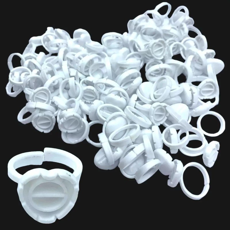 Unic 100 Anillos Para Pegamento Pestañas Mink De Corazon A