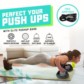 Elite Sportz Push Up Bars - You Will Feel Less Wrist Pain Than When Doing Normal Pushups. Very Sturdy and Won’t Slide Around