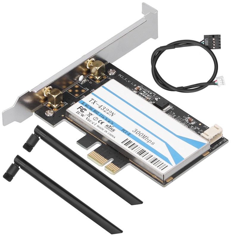 Wireless Network Card Dual Band Desktop Adapter BCM943228 2.4g/5g 300mbps