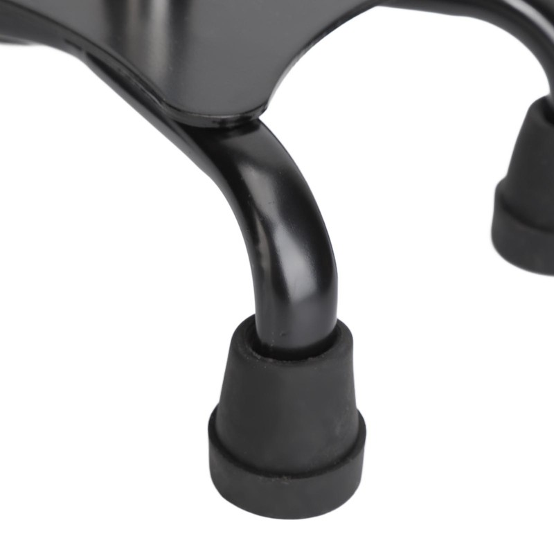 Walking Cane Quad Foot Stainless Steel High Stability Four Point