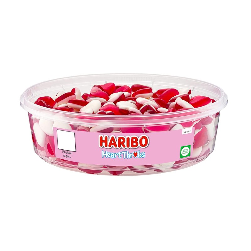 Haribo Heart Throbs 150pcs 480g Tub (Pack of 1