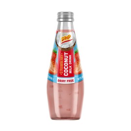 De Mi Pais Leche de Coco Sabor a Fresa con Pulpa 9.8oz / Strawberry Coconut Milk with Pulp 9.8oz (12)