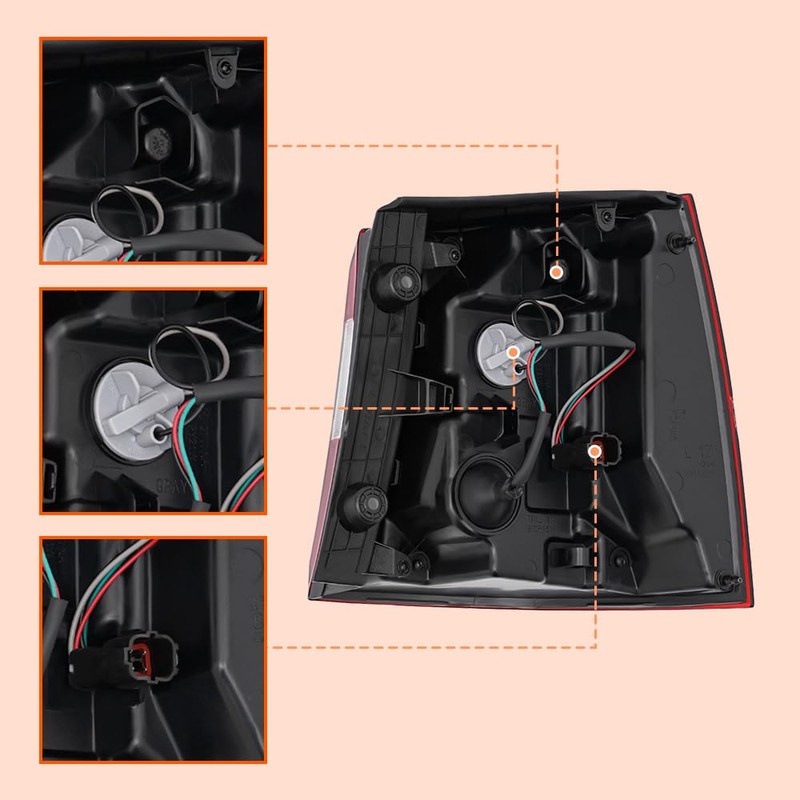 PIAOYUE For 2013 2014 2015 Kia Sorento LED Outer Tail