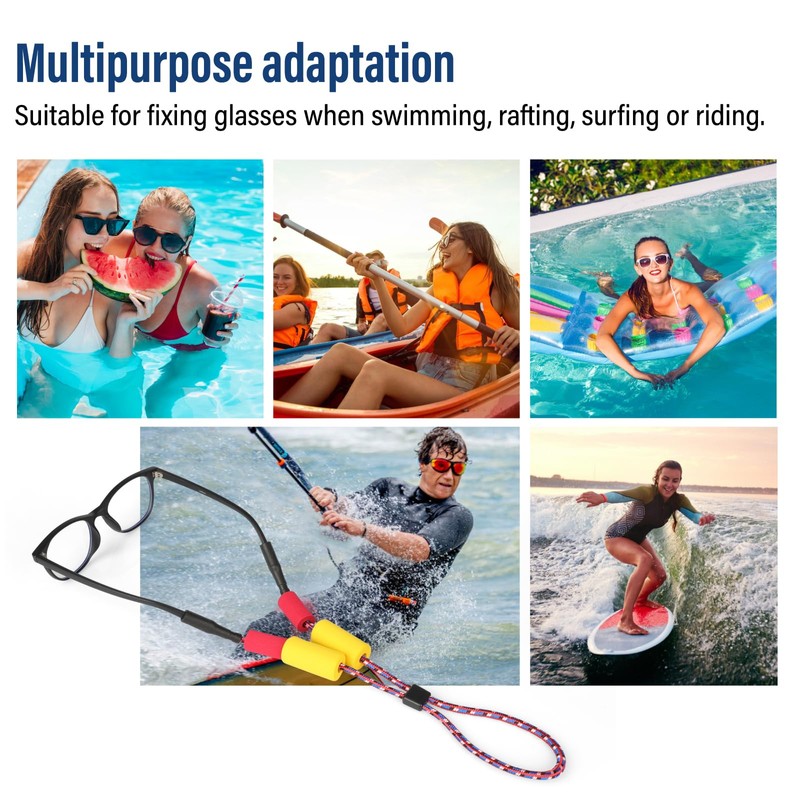 Dhoptical 2 Pack Eyeglasses Floating Strap Sunglass Retainer for Swimming,