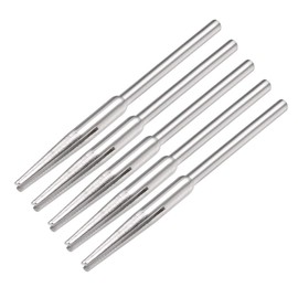 sourcing map 2.35mm Shank Split Mandrel Tapered Sandpaper Holder for Abrasive Sanding Disc 5 Pcs