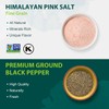 Soeos Himalayan Pink Salt Fine 39 oz + Ground Black