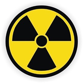 Nuclear Radiation Symbol Hard Hat Helmet Sticker Vinyl Decal by stickerdad® - Full Color Printed - (Size: 2" Color: Yellow/Black) - for Windows, Walls, Bumpers, Laptop, Lockers, etc.