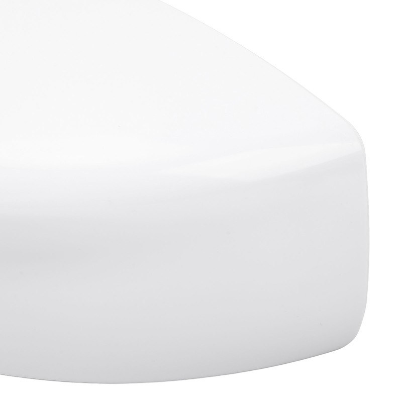 Side Mirror Cover Exterior Rearview Mirror Cover Cap Unpainted White