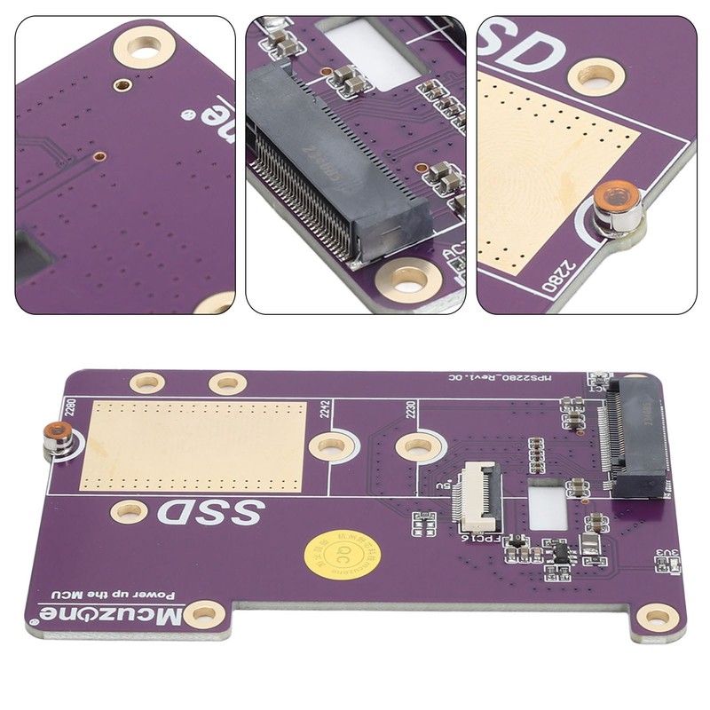 SSD Expansion Board for RPi 5 Support PCIE X1 and