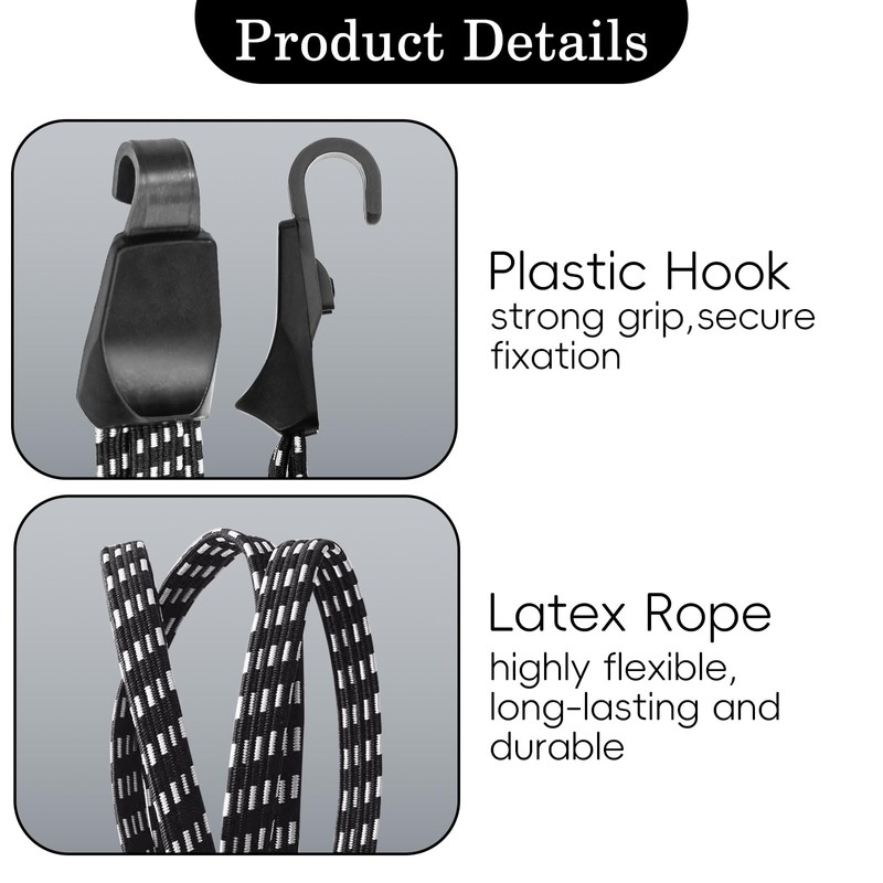 Realjoy Pack of 6 Bicycle Tie Down Straps Luggage Rack,