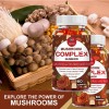 MENXI Mushroom Extract Complex Gummies Lions Mane Chaga Reishi Focus