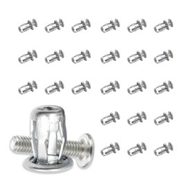 25 PCS M4*20 Hollow Door Anchors and Screws, Wood Paneling for Walls, Screws and Anchors, Hollow Wall Anchor for Thin Wall, Drywall Anchor Kit, Hollow Door Anchors