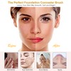 FITDON 3PCS Foundation Concealer Brushes & 2PCS Mini Makeup Sponge
