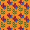 Gift Wrap - Flower Power - Marigold/Blue/Raspberry