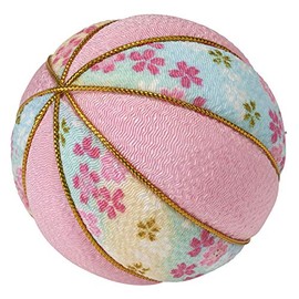 Tokyodo ZE000013-002 Decoration Material Crepe Flower Ball 3.1 inches (8 cm), Pink/Hanagara Diameter 3.1 inches (8 cm)
