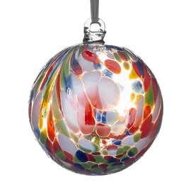 Sienna Glass 10 cm Freundschaftskugel, Feder-Design, Papagei