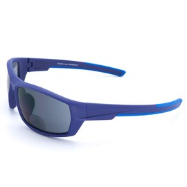 VITENZI Bifocal Sunglasses Wraparound Reading Sun Tinted Glasses with Readers - Lecce in Blue 2.75