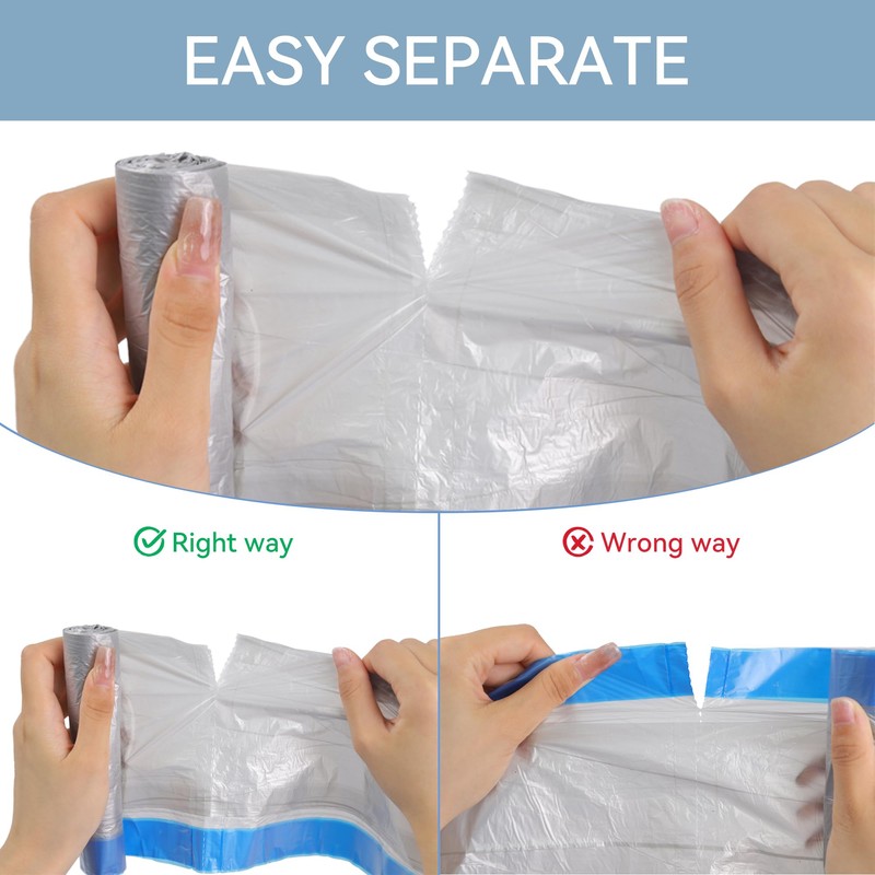 LJIACLEA Small Drawstring Trash Bags 2.6 Gallon Bathroom Garbage Bag