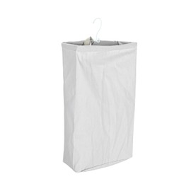 Household Essentials Door Hanging Laundry Bag, Washable Canvas Bag with Loop Handle, Holds Two Loads of Laundry, Great for Dorms and Small Spaces, Grey