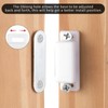 Andibro Pack of 4 Cabinet Magnet Latches, White Magnetic Catch