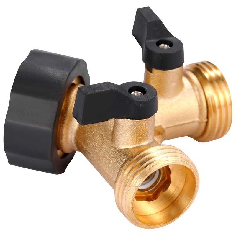Sanpaint Garden Hose Splitter 2 Way Heavy Duty, Y Connector
