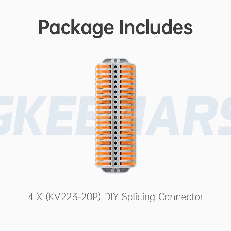 GKEEMARS 4Pcs Lever Wire Connectors, Wire Splicing 20 Conductor Connectors