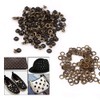 10Mm 100Sets Eyelet Grommets Setting Tool, Bronze Black Gold Round