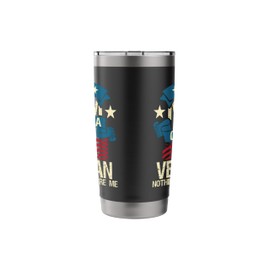 I'm A Mom Grandma And A Veteran - Patriotic American Flag Stainless Steel Insulated Tumbler